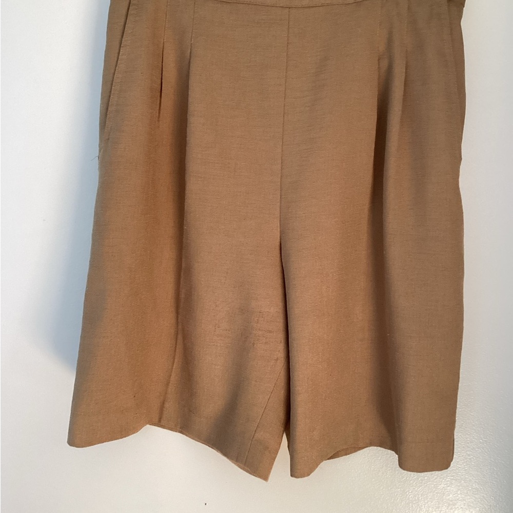 Vintage Hana Sport California Tan Faux Linen Shorts 14